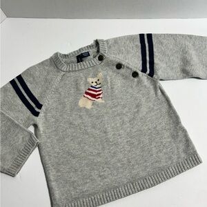 Grey sweater with a French Bulldog on it 18-24 months
